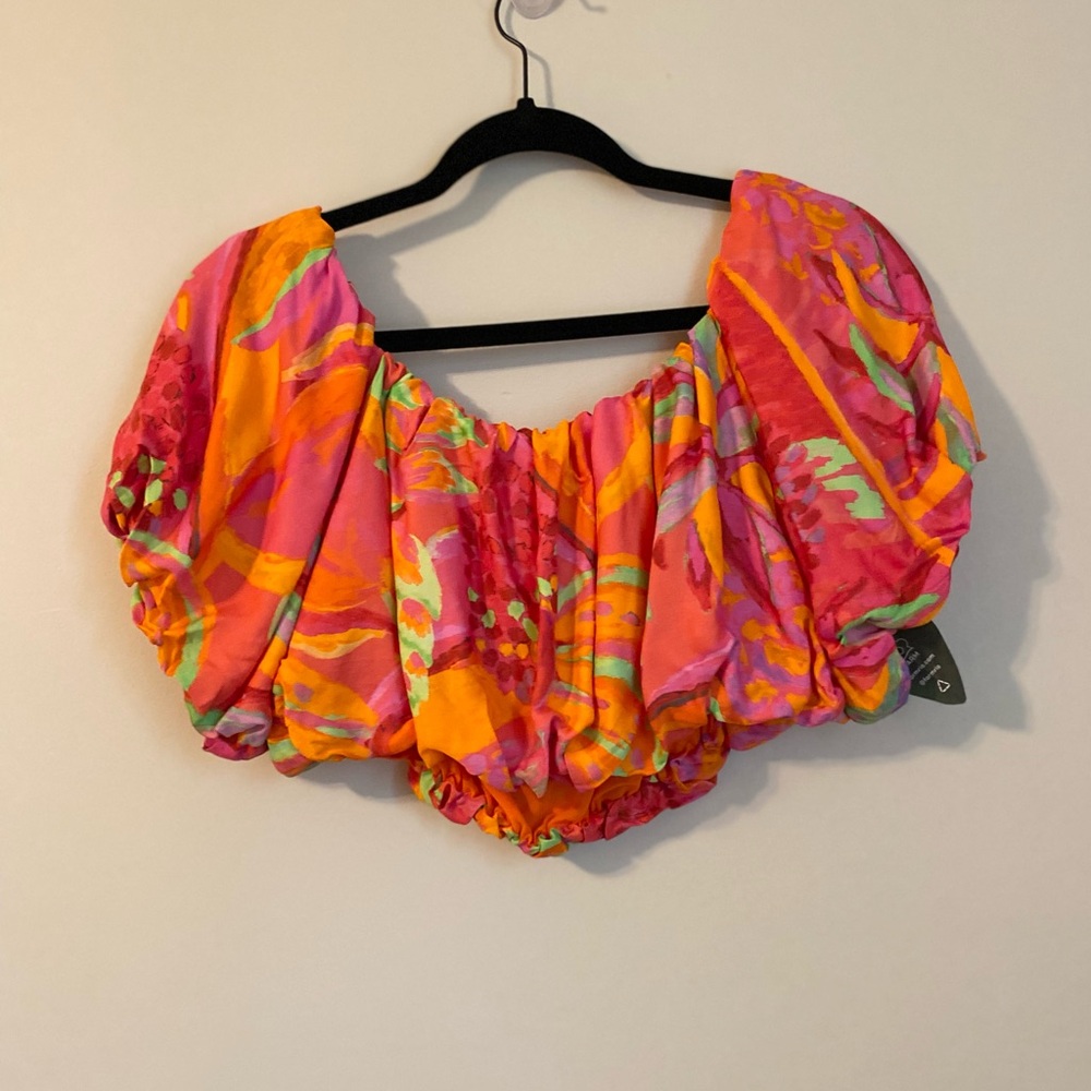 FARM RIO
- Fruit Brush Oft-the-shoulder Crop Top - Picture 3 of 11